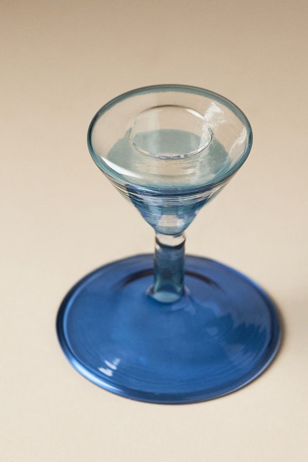 Slide View: 3: Eleanor Striped Glass Candle Holder