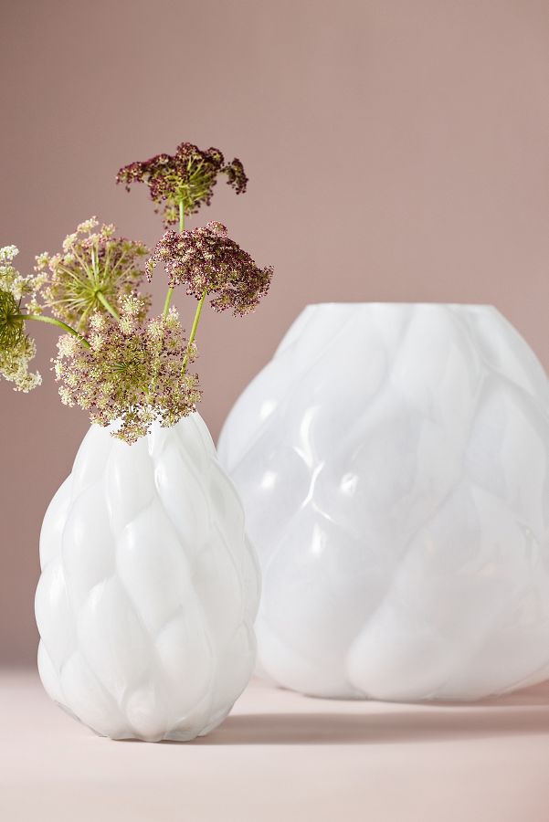 Slide View: 3: Raya Cloud Soda Glass Vase