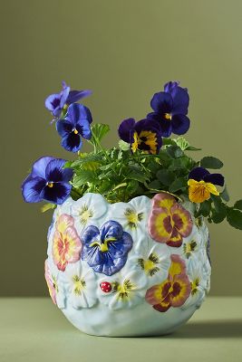 Foster Floral Stoneware Pot