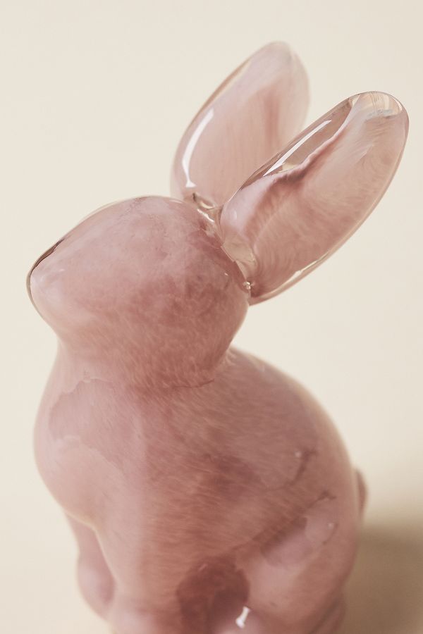 Slide View: 3: Glass Art Bunny Decorative Object