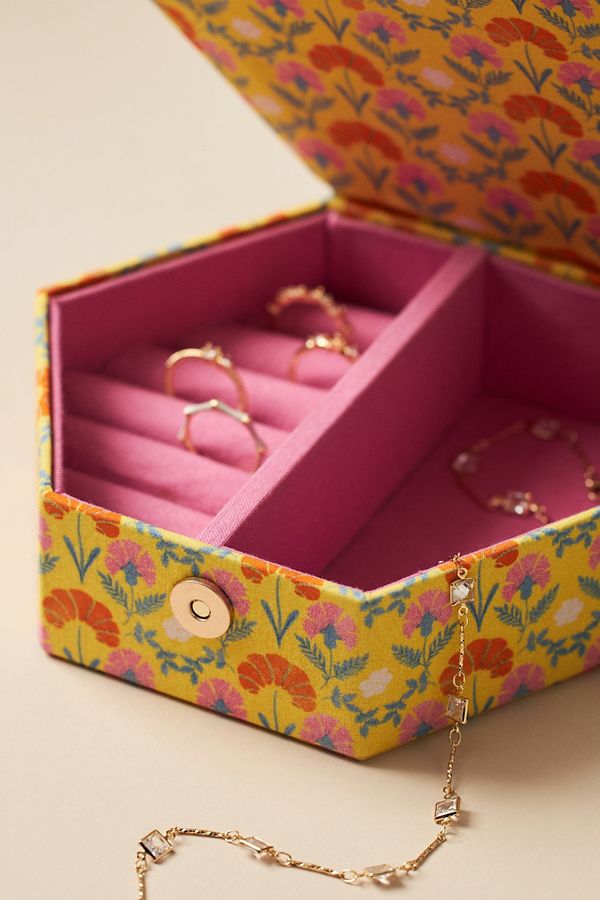 Slide View: 3: Annie Floral Jewelry Box