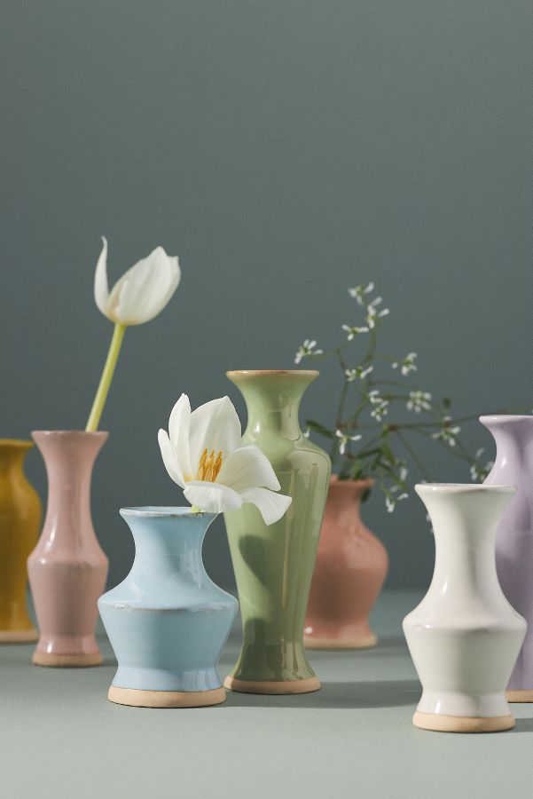 Slide View: 2: Rainbow Ceramic Bud Vase