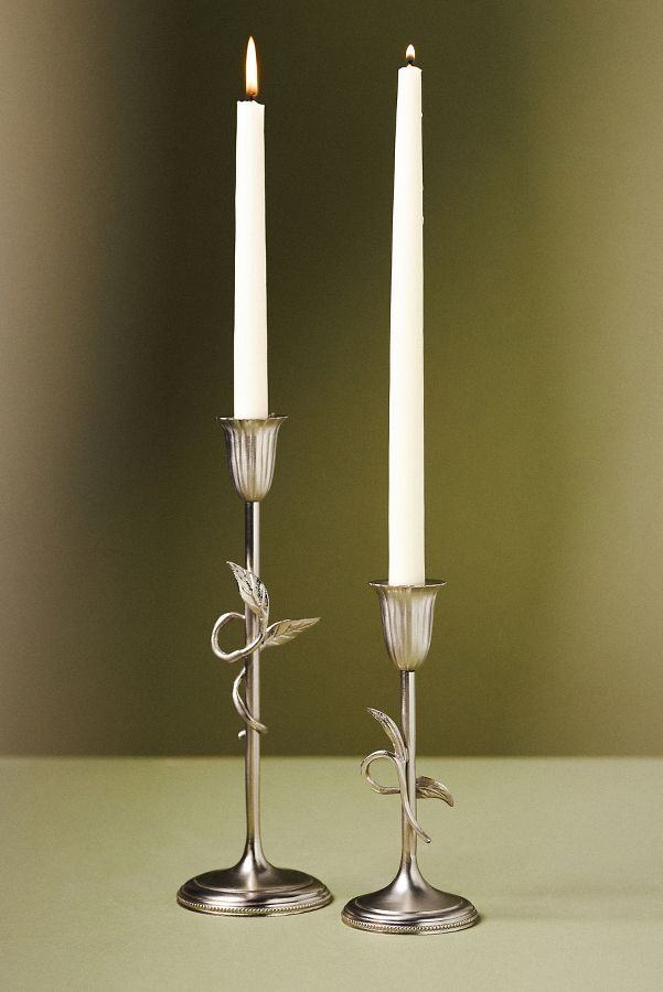 Slide View: 1: Hera Silver Metal Candleholder