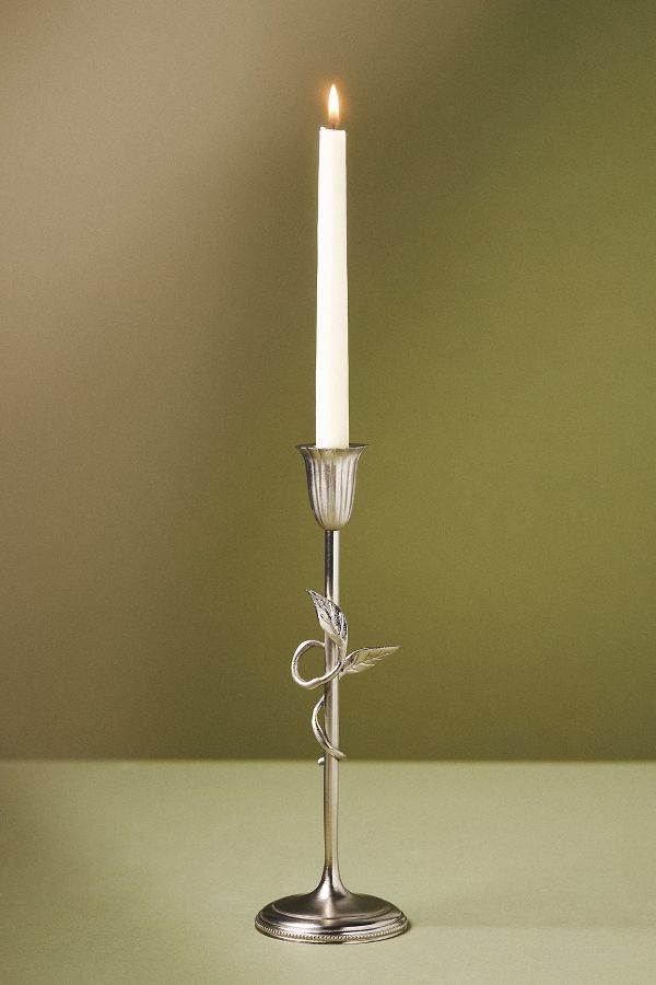 Slide View: 2: Hera Silver Metal Candleholder