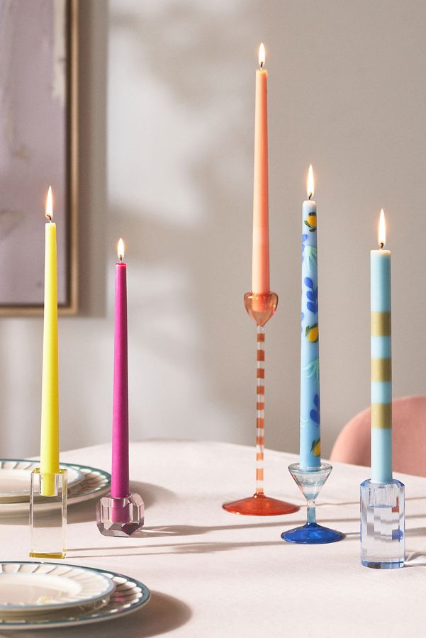 Slide View: 4: Cut Glass Mini Candle Holder