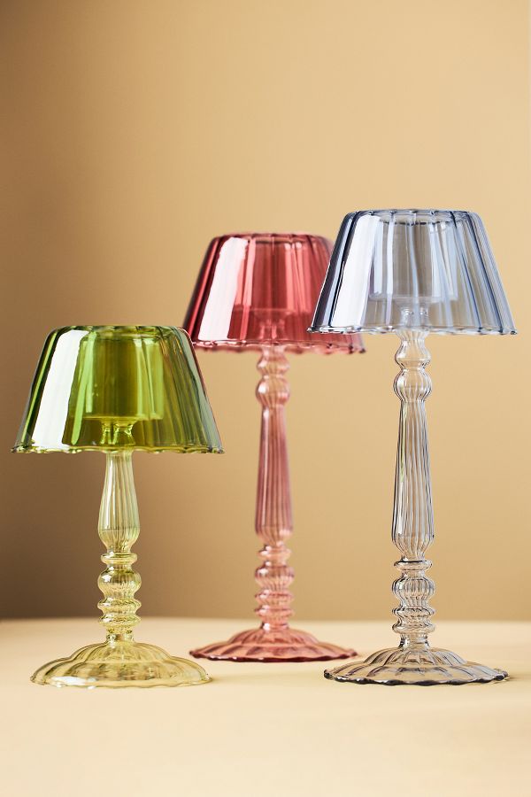 Slide View: 1: Maisy Glass Lamp Candle Holder