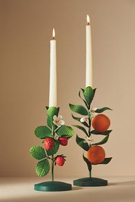 Slide View: 1: Fruit Metal Candle Holder