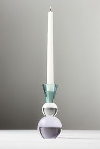 Slide View: 1: Cut Glass Candle Holder