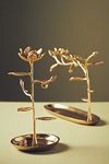 Thumbnail View 1: Mina Floral Gold Metal Jewelry Stand