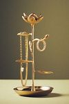 Thumbnail View 2: Mina Floral Gold Metal Jewelry Stand