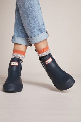 hunter garden stripe chelsea boots