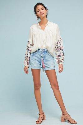 levi's 501 distressed denim shorts
