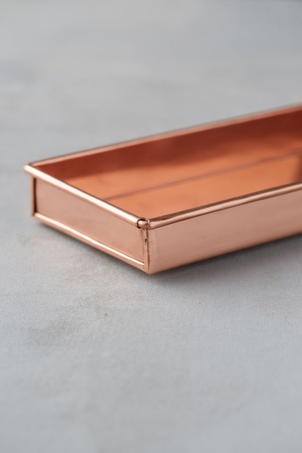 Slide View: 6: Habit & Form Solid Copper Rectangle Tray