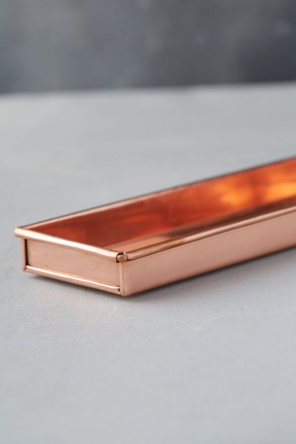 Slide View: 2: Habit & Form Solid Copper Rectangle Tray