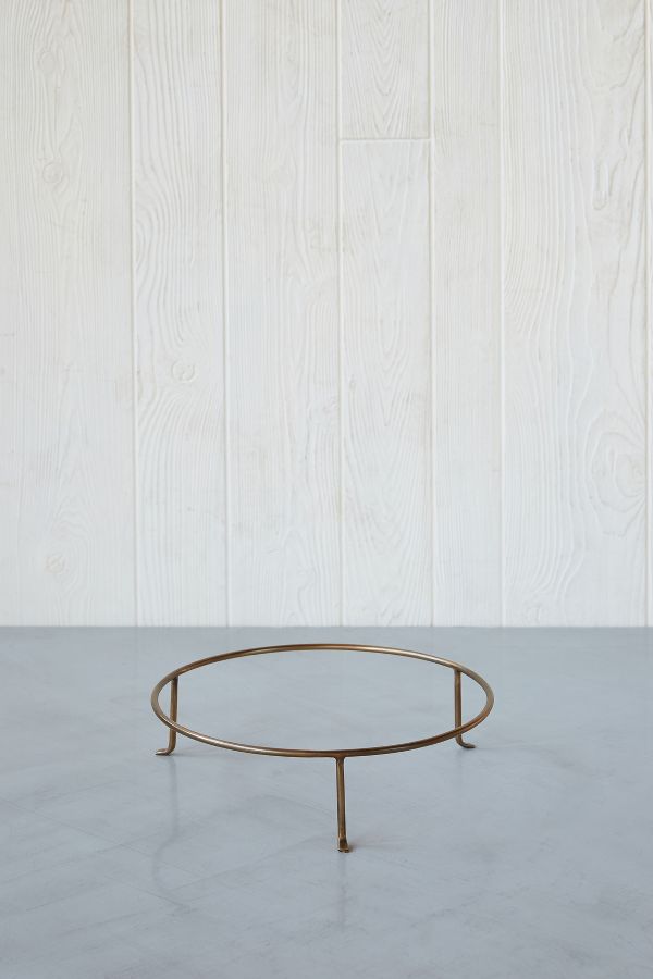 Slide View: 3: Solid Brass Plant Stand, Short