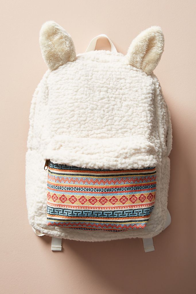 Fuzzy Llama Backpack | Anthropologie
