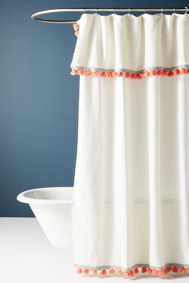 Tasseled Arden Shower Curtain Anthropologie