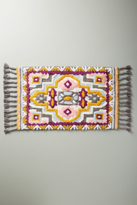 Raja Tasselled-Patterned Bath Mat 