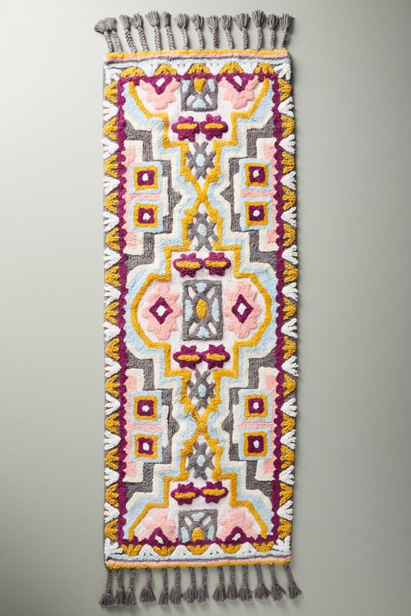 Raja Tasselled Patterned Bath Mat Anthropologie Uk