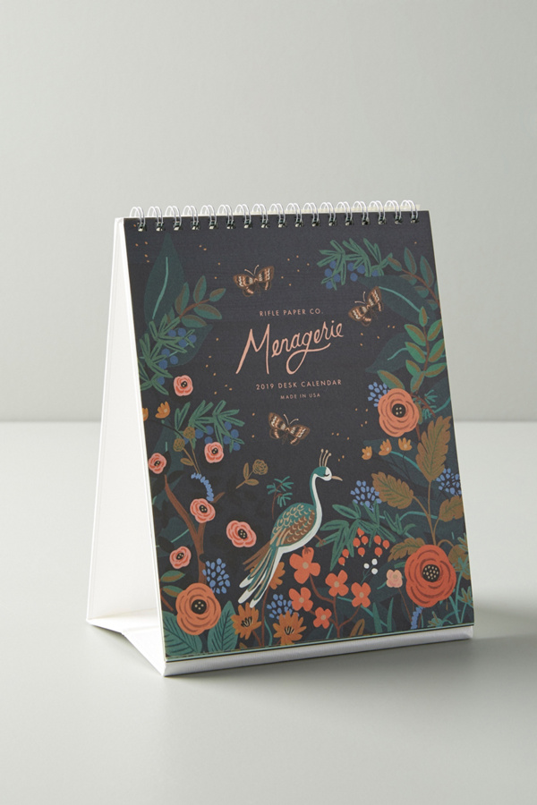 Rifle Paper Co. Menagerie 2019 Desk Calendar | Anthropologie