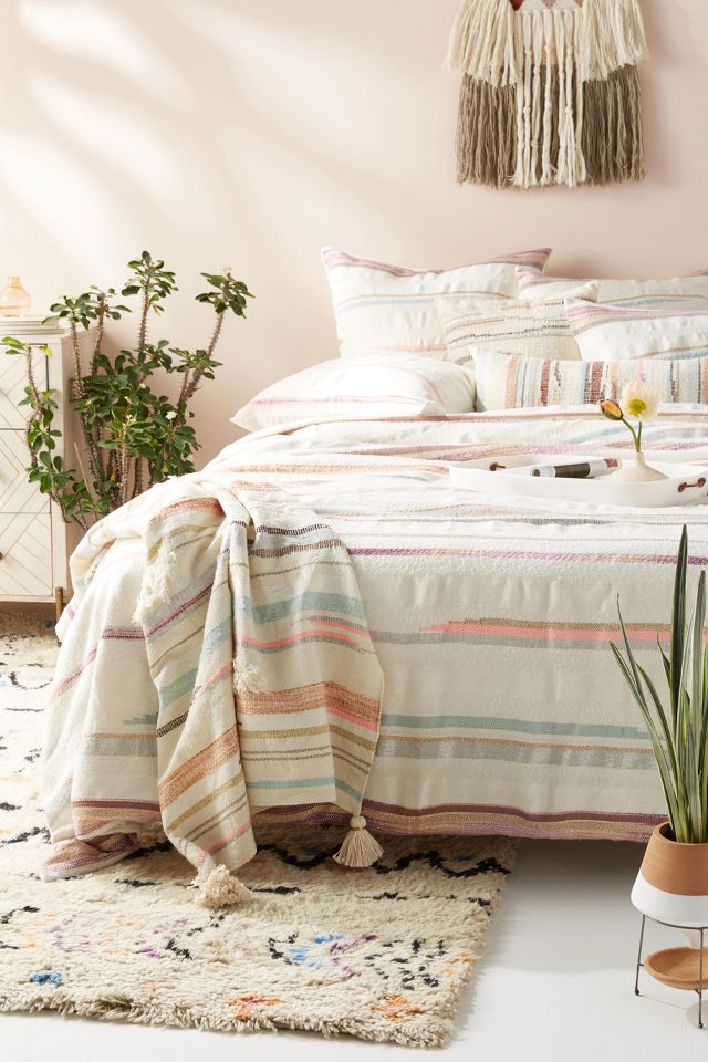 Jess Feury Woven Sunstreak Duvet Cover | Anthropologie