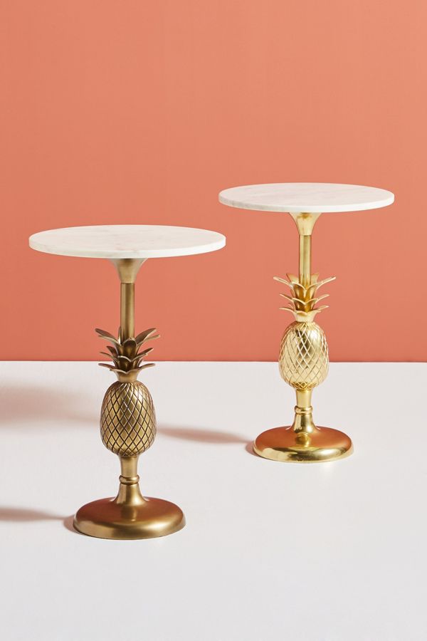 Pineapple Pedestal Side Table Anthropologie UK