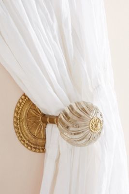 Clear Curtain Hardware Rods Tiebacks Finials Anthropologie