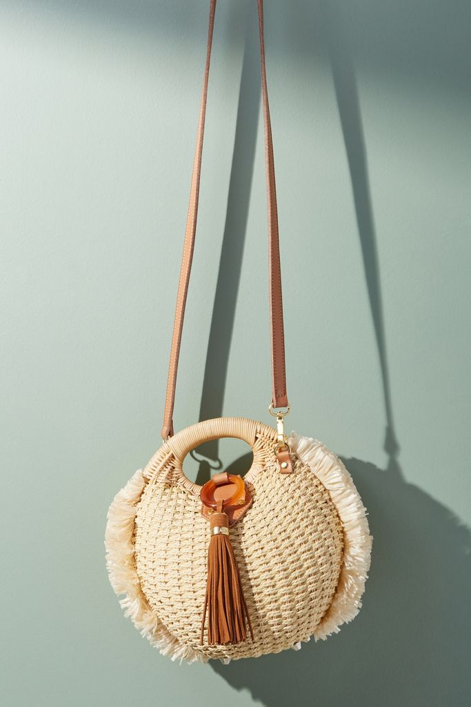 Pomona Straw Crossbody Bag | Anthropologie