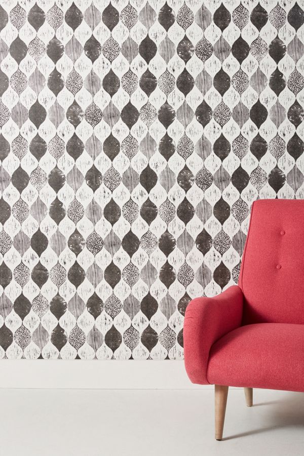 Magnolia Home Woodblock Print Wallpaper