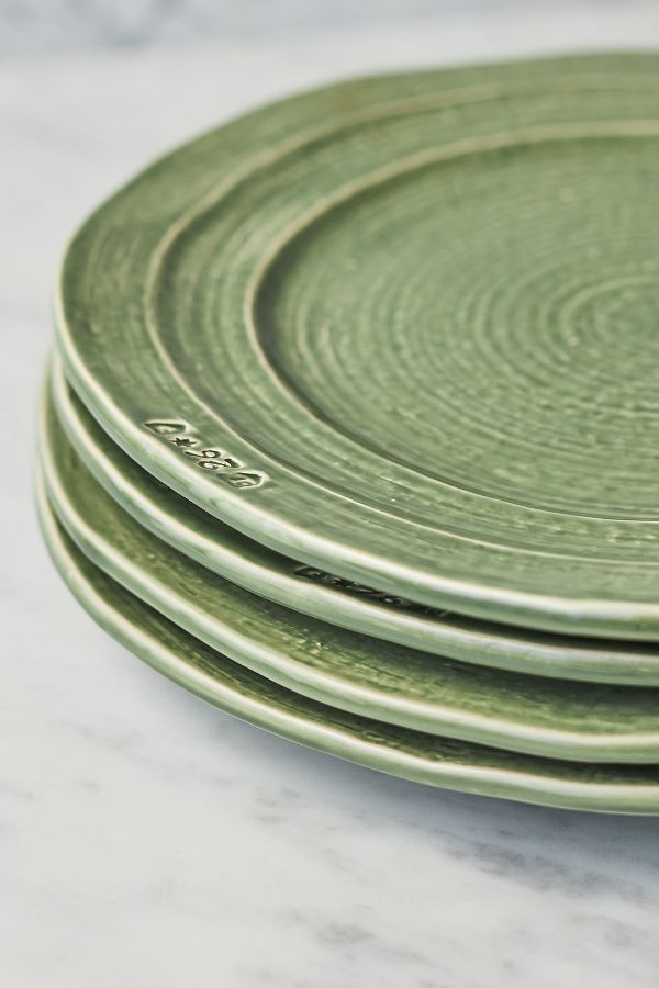 Slide View: 3: The Glenna Italian Earthenware Dinner Plates, Set of 4