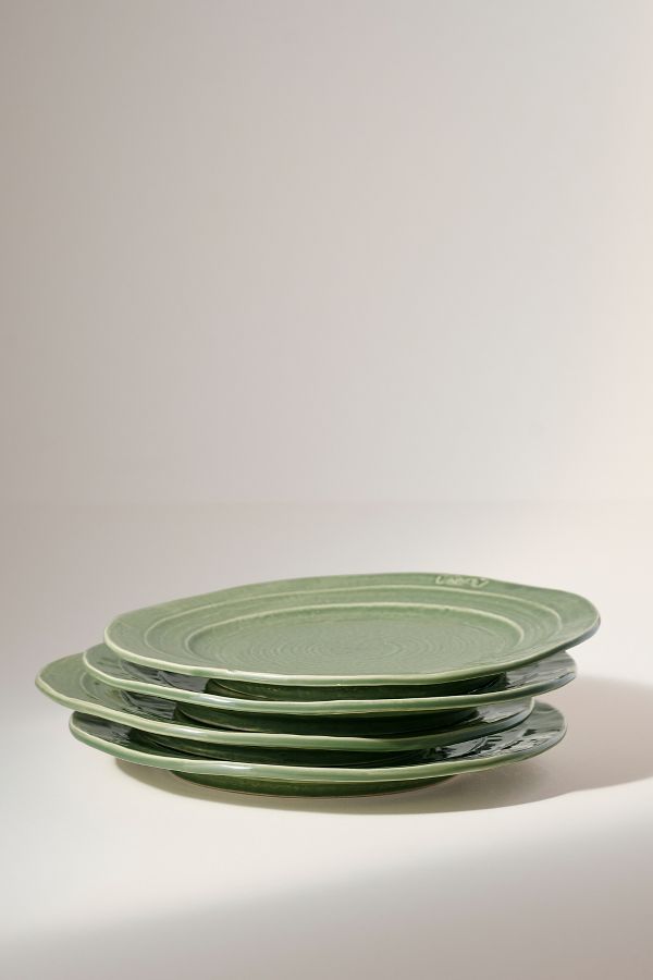 Slide View: 2: The Glenna Italian Earthenware Dinner Plates, Set of 4