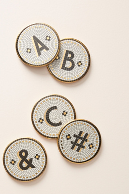 monogram coasters for drinks