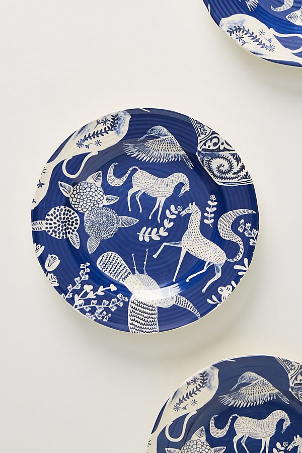 Slide View: 1: Saga Side Plates, Set of 4