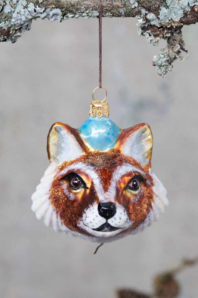 Sly Fox Glass Ornament Anthropologie