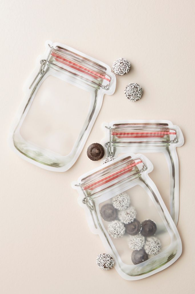 Kikkerland Mason Jar Zipper Bag, Set of 3 Anthropologie