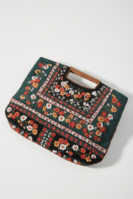 anthropologie beaded clutch