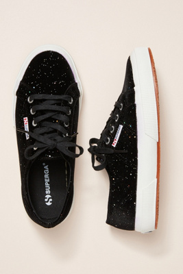 superga black velvet