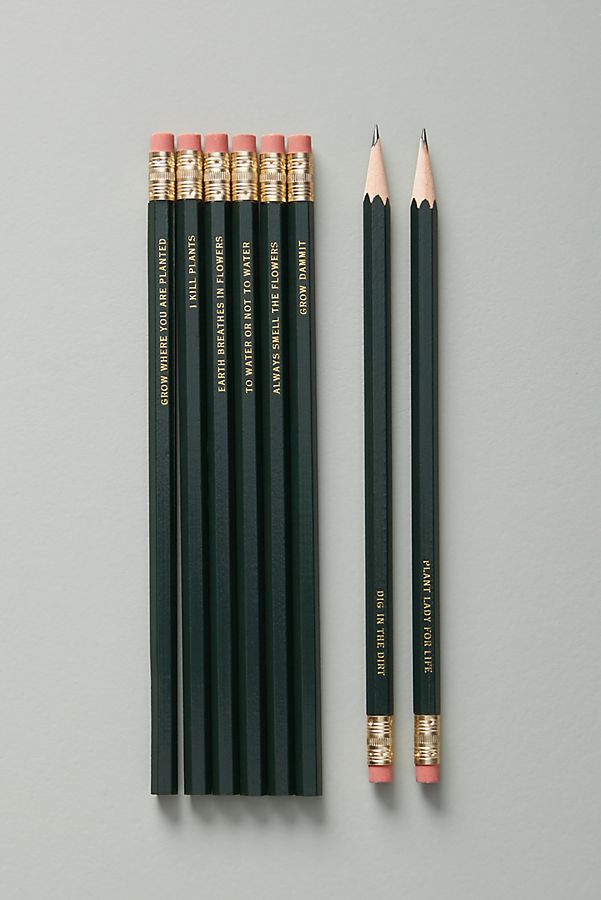 Anthropologie Plant Lovers Pencils, Set of 8