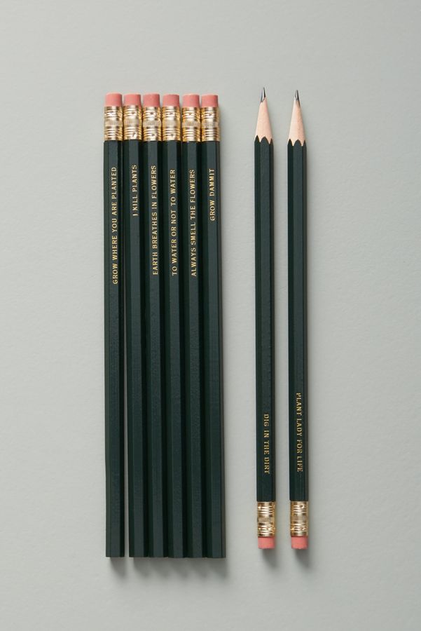 Anthropologie Plant Lovers Pencils, Set of 8