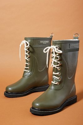 ilse jacobsen lace up rubber boots