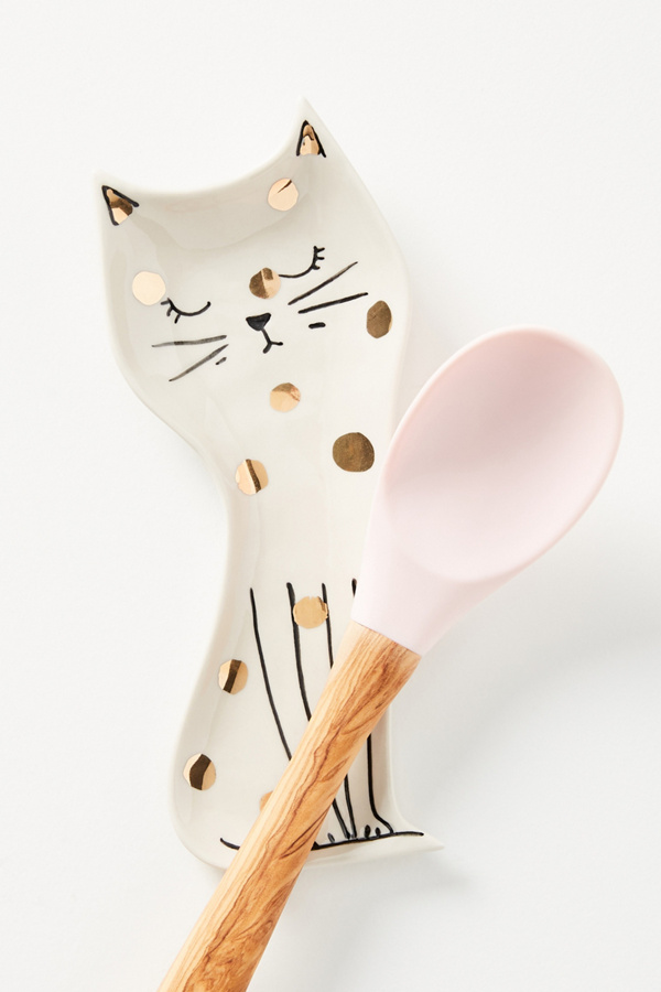 Repose Cuillere Chat A Pois Anthropologie Fr