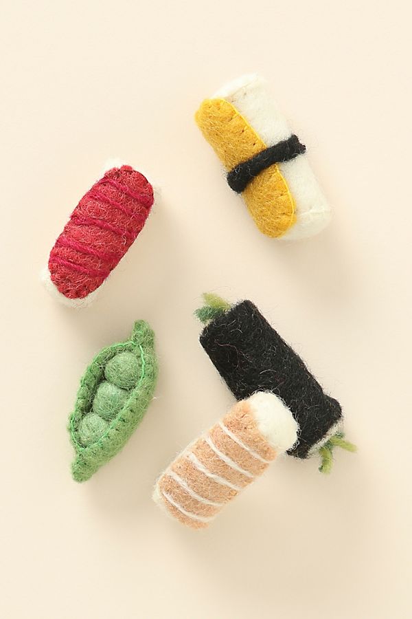 Slide View: 1: Sushi Cat Toys, Set of 5