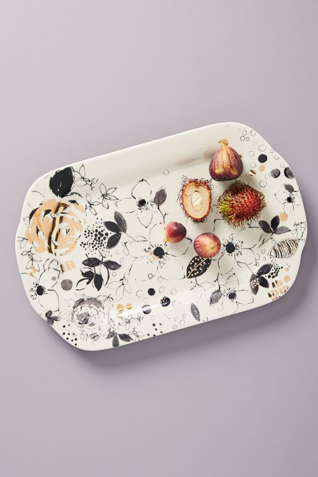 Lauren Wan Floral Vine Serving Platter Anthropologie
