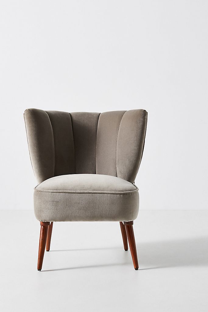Fluted Petite Accent Chair Anthropologie
