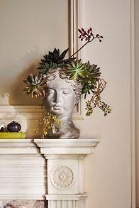 Slide View: 1: Grecian Bust Pot