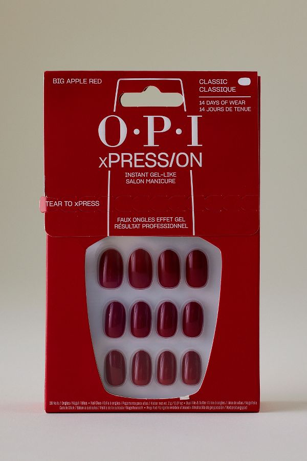 Slide View: 1: OPI xPRESS/ON Press-On Nails Gel-Like Salon Manicure - Big Apple Red