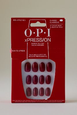 OPI xPRESS/ON Press-On Nails Gel-Like Salon Manicure - Big Apple Red