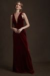 Thumbnail View 2: Jenny Yoo Logan Deep-V Velvet Column Gown