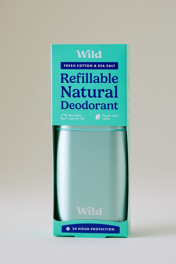 Slide View: 1: Wild Fresh Cotton & Seasalt Refillable Natural Deodorant