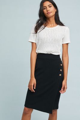 Buttoned CloudFleece Skirt | Anthropologie